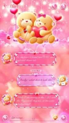 Play Love Teddy. Theme for GO SMS Pro 