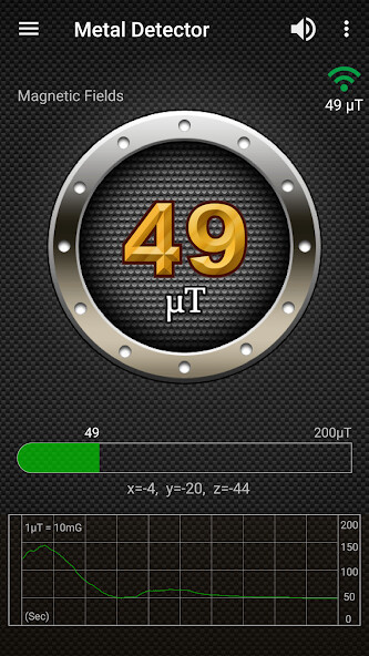 Play APK Metal Detector  and enjoy Metal Detector with UptoPlay com.mobihira.metaldetector