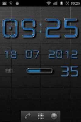 Play NEON BLUE Digital Clock Widget 