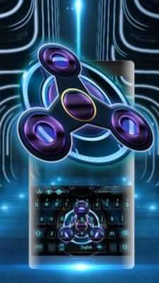 Play Neon fidget spinner 3D tech keyboard 