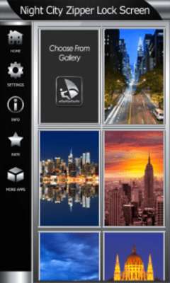 Play Night City Zipper Lock Screen 
