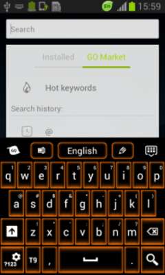 Play Orange Neon Go Keyboard 