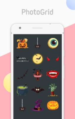 Play PG Halloween II: Halloween Stickers from PhotoGrid 