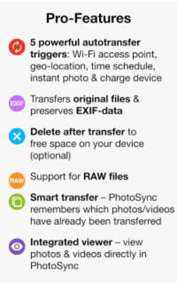 Play PhotoSync – transfer and backup photos & videos 