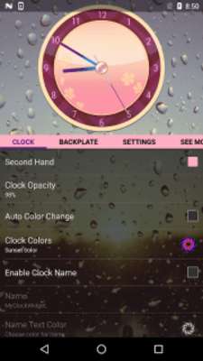 Play Pink Theme Clock Widget 