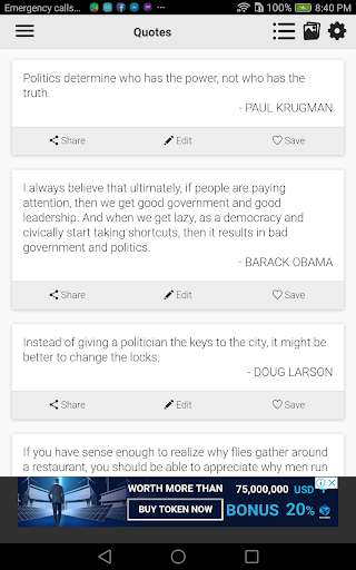 Play APK Political Quotes  and enjoy Political Quotes with UptoPlay com.nerdpig.PoliticalQuotes