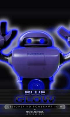 Play poweramp skin glow blue 