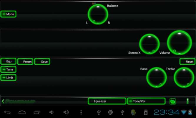 Play poweramp skin glow green 