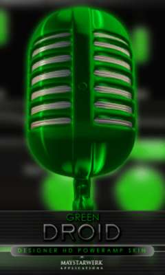 Play Poweramp skin green droid 