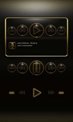 Play Poweramp Widget blackgold 