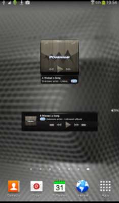 Play Poweramp widget WOOD PLATIN 