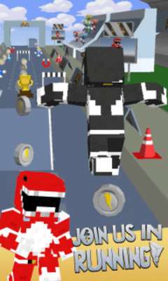 Play Power Rangers Gang Heroes 3D Blocks Running Adventure Games 