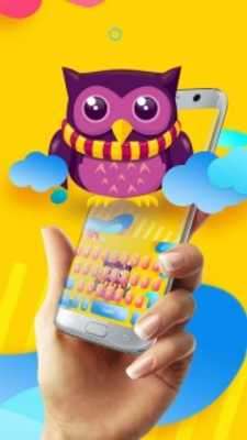 Play Purple cute Owl Keyboard 