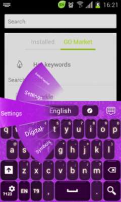 Play Purple Keyboard GO Theme 