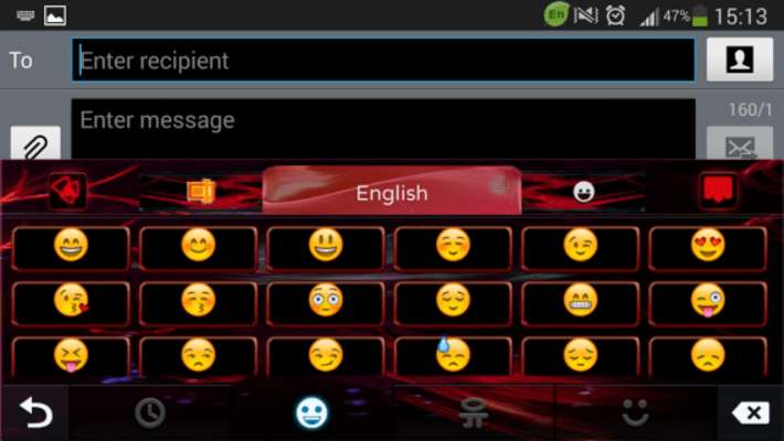 Play Red Flame Keyboard theme 