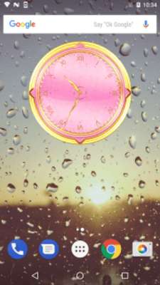 Play Rose Gold Clock Widget 