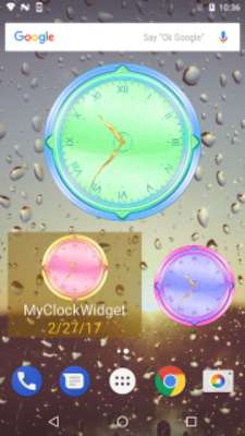 Play Rose Gold Clock Widget 