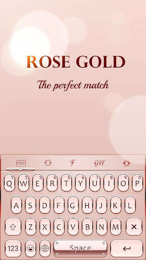 Play Rose Gold Keyboard Theme 