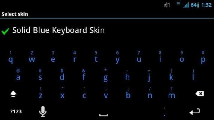 Play Solid Blue Keyboard Skin 