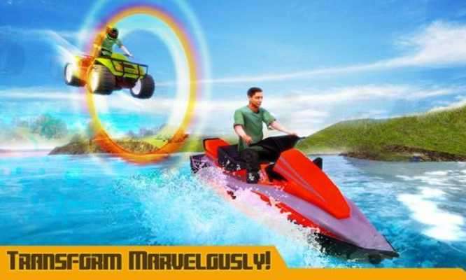 Play Super Jet Ski, ATV Quad Bike Airplane Stunt Games 