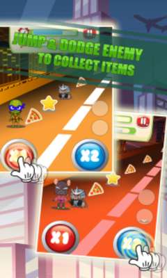 Play Tapping the Ninja Turtles to Jumping & Running Adventure Jump Kids Game 