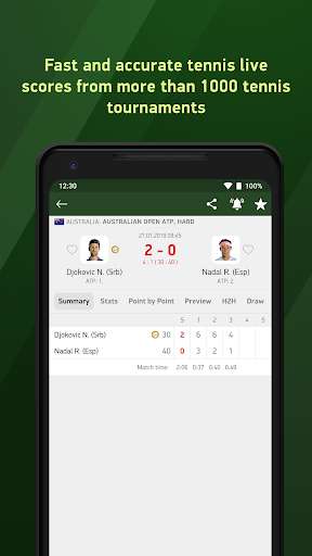 Play Tennis 24 - tennis live scores 