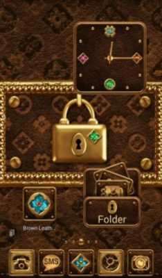 Play TSF BROWN LEATHER GOLD THEME 