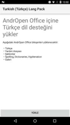 Play Turkish (Türkçe) Lang Pack for AndrOpen Office 