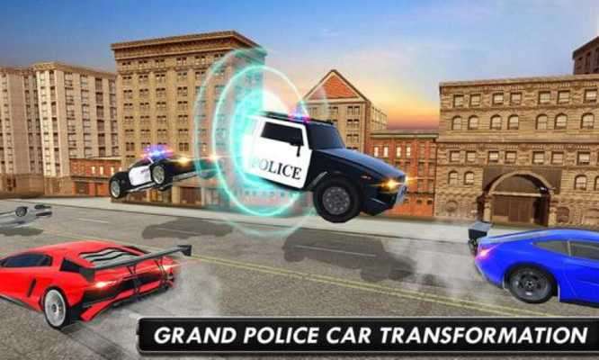 Play US Police Car Driving Crime City Transform Race 3D 