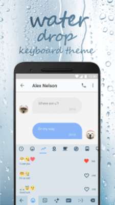 Play Water Drop Emoji Keyboard Theme for Facebook 