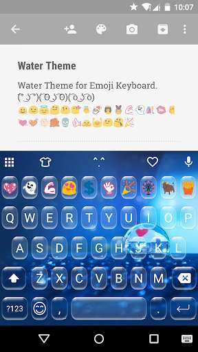 Play APK Water Emoji Keyboard Theme  and enjoy Water Emoji Keyboard Theme with UptoPlay com.kkkeyboard.emoji.keyboard.theme.Water