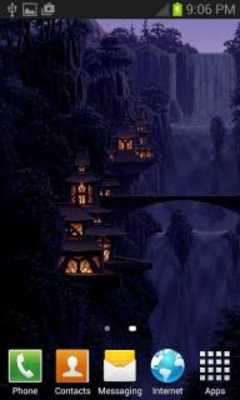 Play Waterfall In Night LWP 