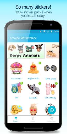 Play Amojee Marketplace - Emoji Sticker & GIF Market  and enjoy Amojee Marketplace - Emoji Sticker & GIF Market with UptoPlay