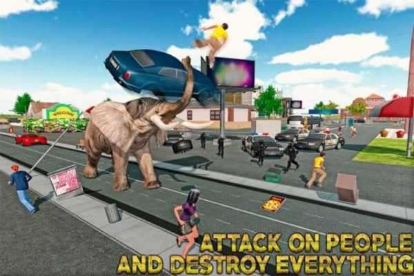 Play Angry Elephant City Attack 