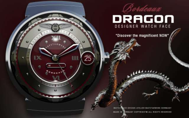 Play Bordeaux Dragon Watch Face 