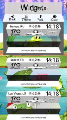 Play Clock Weather Widget Frogs 