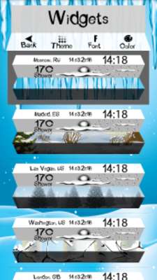 Play Clock Weather Widget Winter 