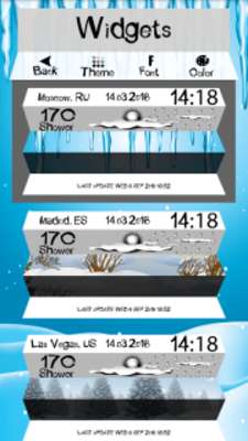 Play Clock Weather Widget Winter 