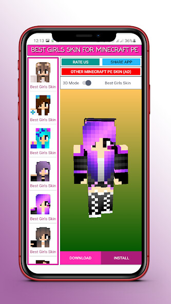 Play Cute Girl Skins for Minecraft 