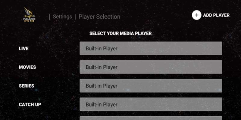 Play FALCON IPTV PRO 