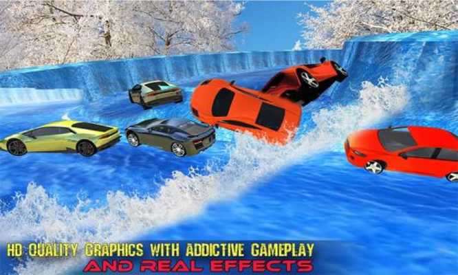 Play Frozen Water Slide Surfer Car 