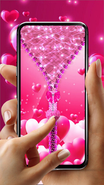 Play Heart Zipper Lock Screen 