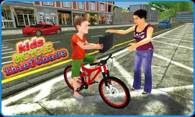 Play Kids Bicycle Rider Thief Chase 