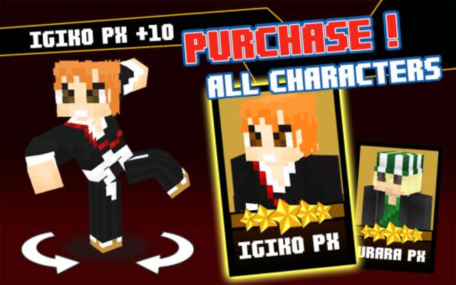 Play Kung Fu Hitting on Bleach Manga Soul 3d Minecraft Skins Battle & Fighting Games 