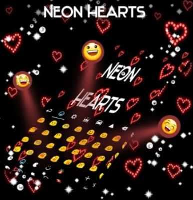 Play Neon Hearts Keyboard 