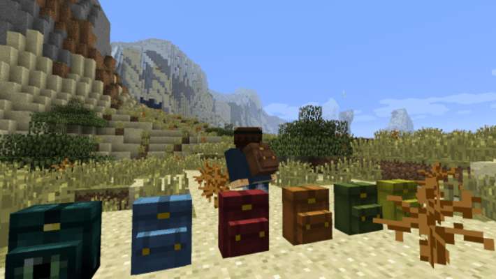 Play Packsack mod for MCPE 