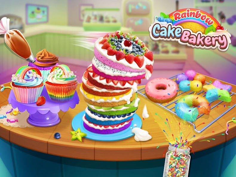 Play APK Rainbow Cake Bakery  and enjoy Rainbow Cake Bakery with UptoPlay net.makerlabs.rainbow_cake_bakery