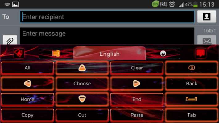 Play Red Flame Keyboard theme 