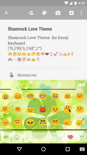 Play APK Shamrock Love Emoji Keyboard  and enjoy Shamrock Love Emoji Keyboard with UptoPlay com.kkkeyboard.emoji.keyboard.theme.ShamrockLove