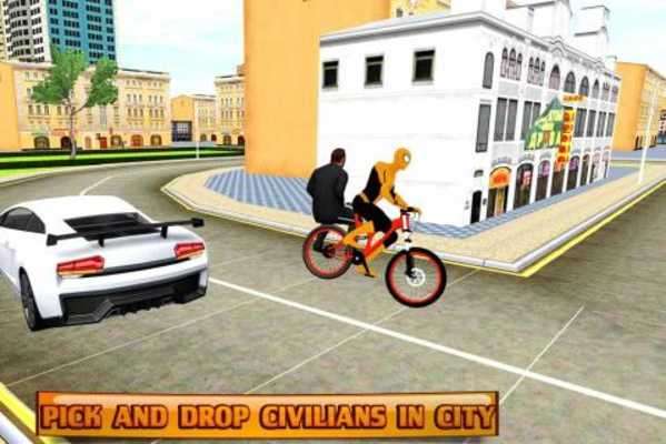 Play Spider Hero BMX Bicycle Taxi Driver 